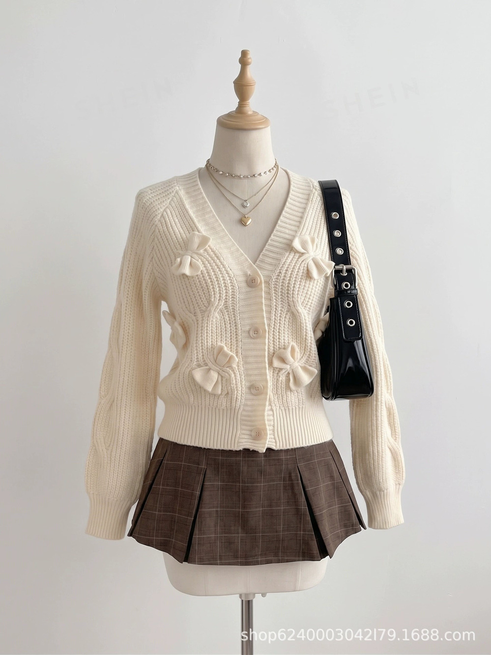 ZARA Autumn Winter Loose Knit Sweet Lazy 3D Floral Pullover